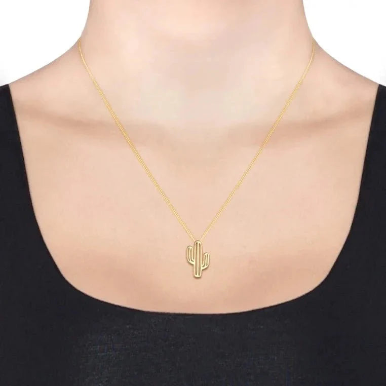 Collar Cactus Oro 18k - MANDALORA