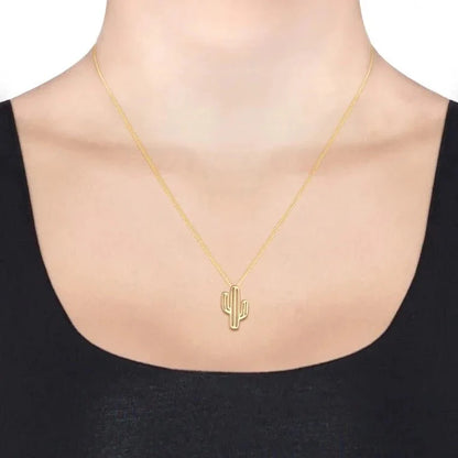 Collar Cactus Oro 18k - MANDALORA